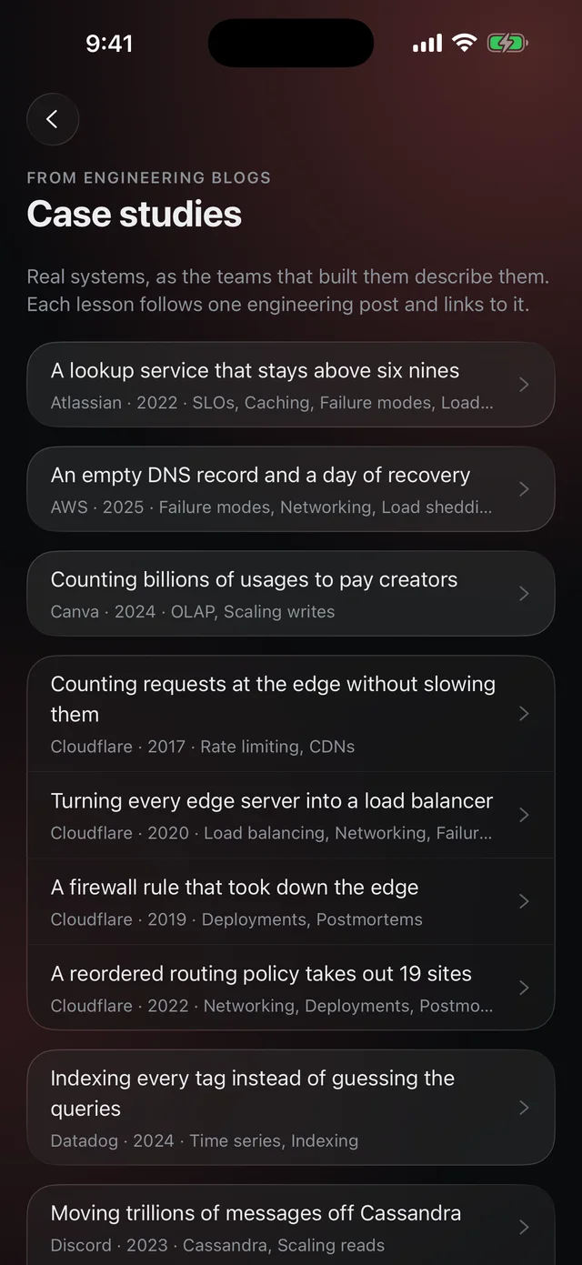 A case study in the app.